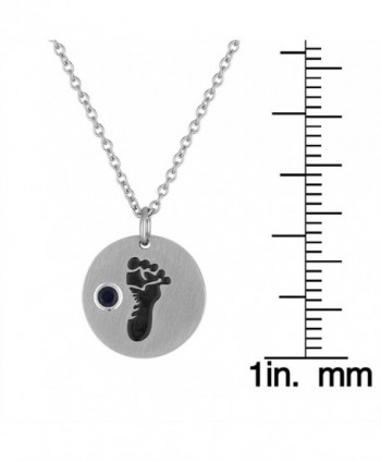 Stainless Steel Footprint Pendant Personalized in Women's Pendants