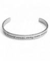 Women's Note To Self Inspirational Lead-Free Pewter Cuff Bracelet - Well Behaved Women - C111Y7HGOXL