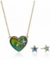 Betsey Johnson Womens Multicolor and Gold Heart Mood Set - Multi - CH185UTQTA2