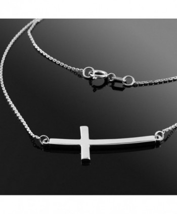 Sterling Silver Pendant Sideways Necklace in Women's Pendants