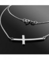 Sterling Silver Pendant Sideways Necklace in Women's Pendants
