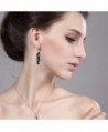 Silver Cluster Faceted Crystal Earrings in Women's Drop & Dangle Earrings
