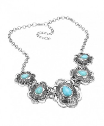 Rosemarie Collections Turquoise Statement Necklace