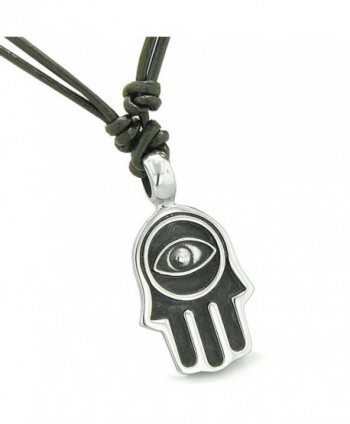 Amulet Reflection Pendant Necklace Leather