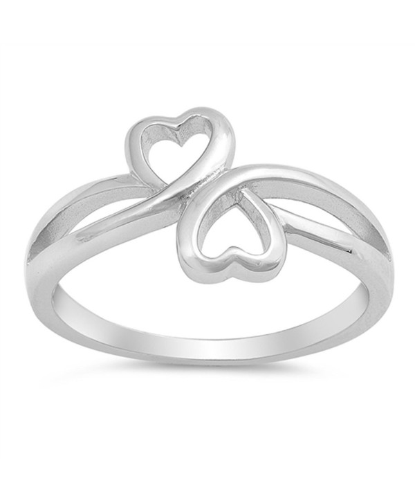 Infinity Heart Friendship Promise Ring New .925 Sterling Silver Band Sizes 4-10 - C2184Y7Q4EW