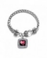 Yaya Classic Silver Plated Square Crystal Charm Bracelet - CU11KY4ULGR