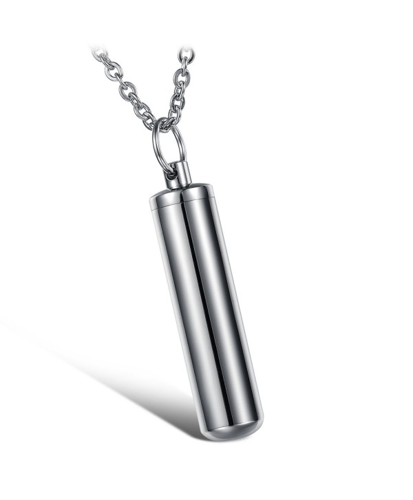 Brand New Titanium Stainless Steel Energy Cylinder/reservoir Creative Stylish Pendant Necklace in a Gift Box - C011DRL7UIB