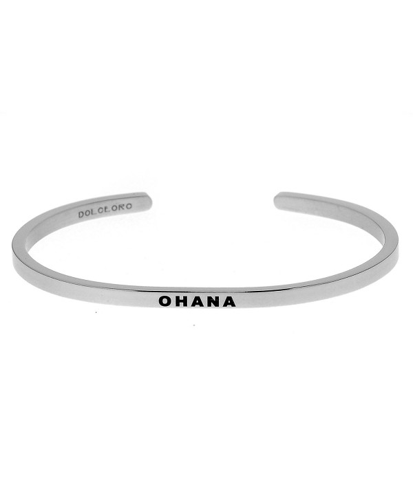 Mantra Phrase: OHANA - 316L Surgical Steel Cuff Band - CF12NSI8WPN