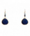 Rosemarie Collections Women's Semi Precious Stone Teardrop Dangle Earrings - Navy Blue - CF182T8KLXU