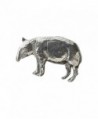 Creative Pewter Designs- Pewter Tapir Handcrafted Lapel Pin Brooch- M154 - CY122XIUI0F