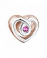SOUFEEL Tempting Heart Love Mom Charms 925 Sterling Silver Rose Golden Fit European Bracelets Best Giftss - CY17Y0R8WAY