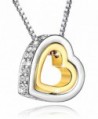 Saint Koronie "Love You Forever" Austria Crystal Pendant Necklace - Gold - C512G7T70IT