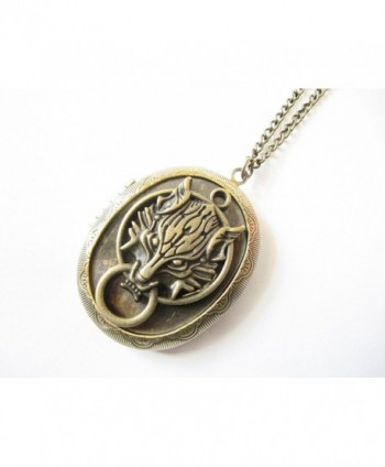 Bronze Picture Locket Pendant Necklace