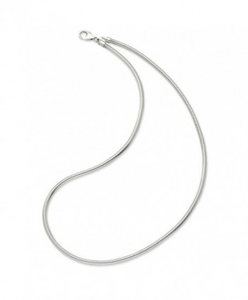 Silver Plated Chain Necklace with Lobster Clasp - 18" - C01159GRFEV