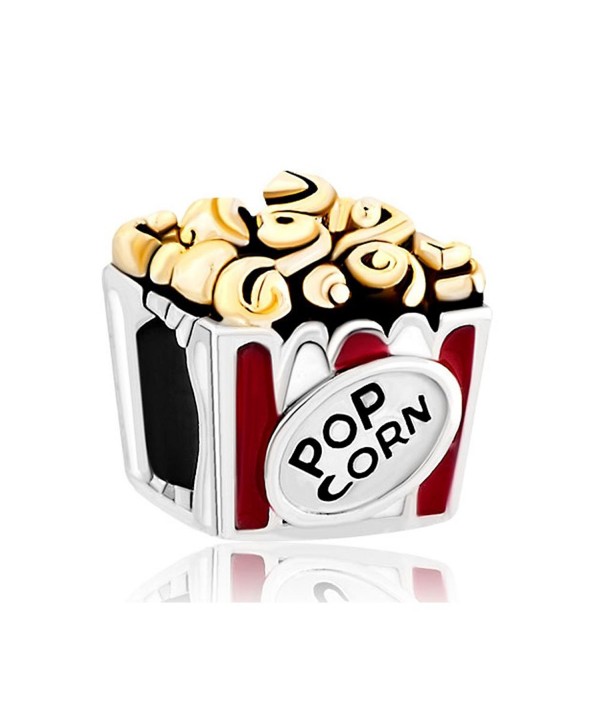 LovelyJewelry Movie Popcorn European Bead Hot Food Charms For Bracelet - C211TC1GDBZ