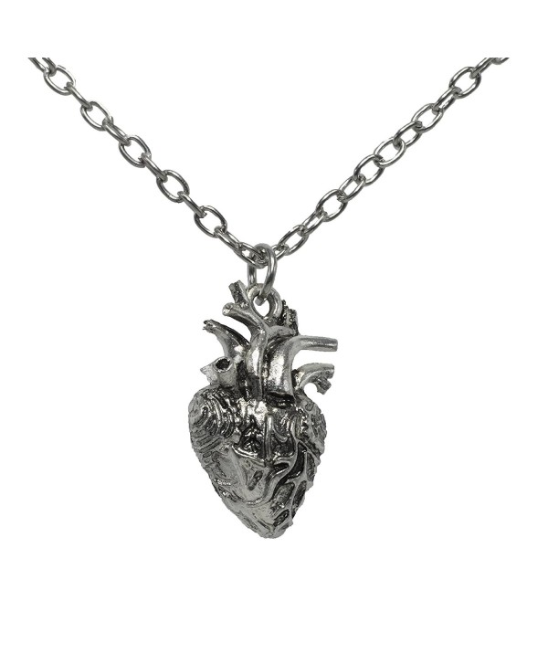 Anatomical Full 3D Human Heart Necklace Anatomic Heart Pendant Nickel free Alloy - CK185Y960GW