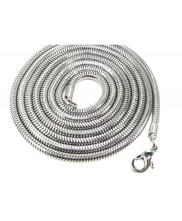 Women 1.5 MM Snake Chain Necklace - Stainless Steel - CE11MTZB613