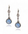Anne Koplik Simple Drop Earrings- Silver Plated - Light Blue - CO187WZ66X8
