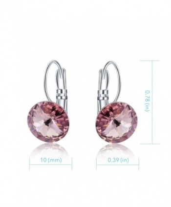 Crystal Leverback Earrings Swarovski Crystals