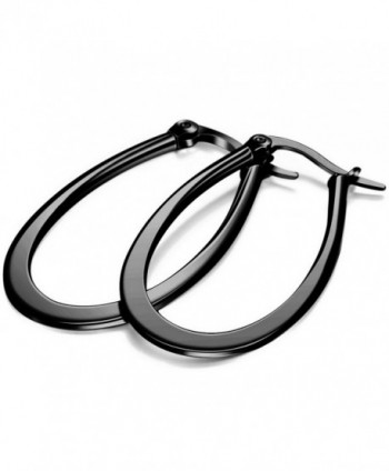 MOWOM Stainless huggie Teardrop Earrings in Women's Hoop Earrings