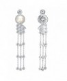 EleQueen Sterling Freshwater Cultured Victorian in Women's Drop & Dangle Earrings