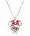 Disney Silver Plated Minnie Mouse Silhouette Shaker Pendant Necklace - C01270VY509