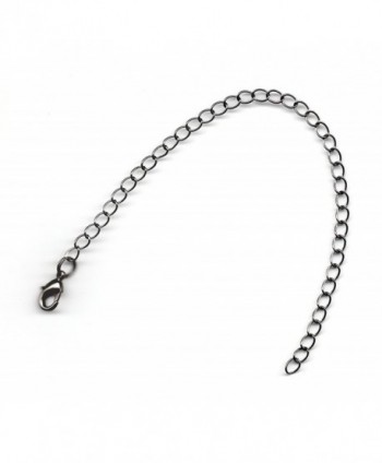 Gunmetal Plated 4MM Curb Chain Necklace Extender 12MM Lobster Claw Clasp 1" - 12"- Nickel Free - C012B6REEEF