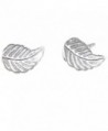 Helen de Lete Little Mint Leaf Sterling Silver Stud Earrings - CX12NDXA5BV