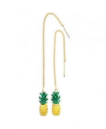 18K Gold Plated Tassel ear wire Fruit Pinapple and Stawberry Women Dangle Drop Earrings - C4182AHDHN3