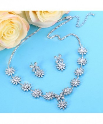 EleQueen Silver tone Zirconia Teardrop Snowflake in Women's Jewelry Sets