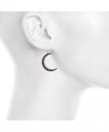 Lux Accessories Celestial Crescent Earrings