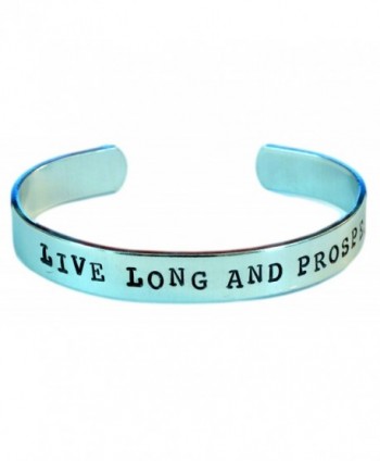 Star Trek Bracelet - Live Long and Prosper - Hand Stamped Cuff Bracelet in Aluminum - C111KY2KYRZ