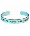 Star Trek Bracelet - Live Long and Prosper - Hand Stamped Cuff Bracelet in Aluminum - C111KY2KYRZ