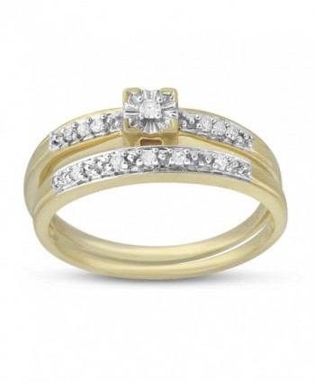 1/10 CTTW Bridal or Promise Ring in Sterling Silver - yellow-gold-plated-silver - CI17YDUSAKG