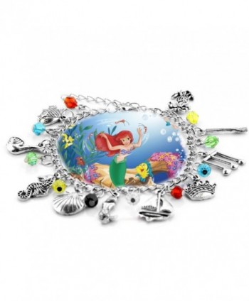 The Little Mermaid Movie Inspired Collection 10 Charms Lobster Clasp Bracelet in Gift Box by Superheroes Brand - CK12NZEQ90G