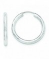 Sterling Silver Polished Endless Tube Hoop Earrings - (1.3 in x 0.12 in) - CK12GPPN57F