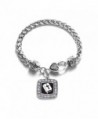 Holy Bible Faith Believe in God Classic Silver Plated Square Crystal Charm Bracelet - C211MV40CDZ