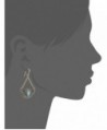 Barse Turquoise Bronze Color Crescent Earrings