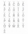 FANZE Sterling Zirconia Alphabet Necklace in Women's Pendants