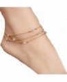 VIASA Fashion Ladys Beach Multi Tassel Sequins Bare Anklet - C112IA7AITR