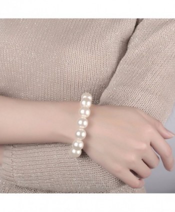 Caperci Stretch Simulated Pearl Bracelet