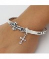 Rosemarie Collections Women's Sideways Cross Religious Twist Bangle Bracelet - CP124ZACDID