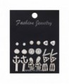 Daycindy Pairs Silver Anchor Earrings