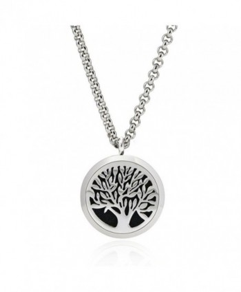 Essential Oil Diffuser Necklace Hypo-Allergenic 316L Stainless Steel Locket Pendant Necklace NGG286 - CW12DOD01U5