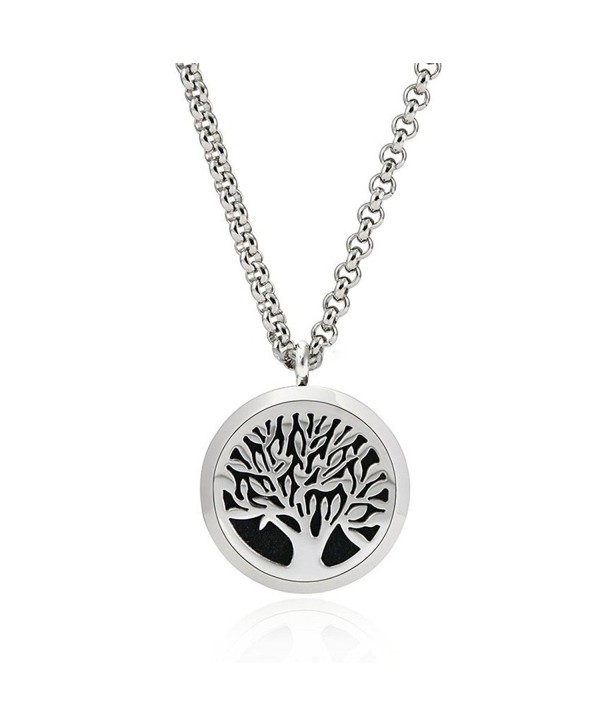 Essential Oil Diffuser Necklace Hypo-Allergenic 316L Stainless Steel Locket Pendant Necklace NGG286 - CW12DOD01U5