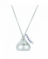 Sterling Silver 25mm 3D Hershey Kiss Pendant with Diamond - CW183RG48NG