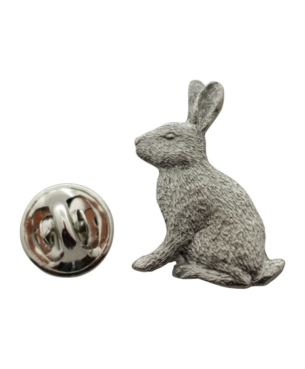 Rabbit Pin ~ Antiqued Pewter ~ Lapel Pin ~ Sarah's Treats & Treasures - CH12O3QUNHW