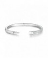 Bangle Bracelet Swarovski Crystals Rhodium in Women's Bangle Bracelets