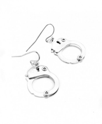 Spinningdaisy Silver Functional Handcuff Earrings in Women's Drop & Dangle Earrings