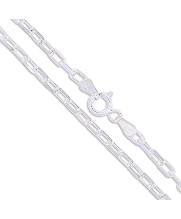 Sterling Silver Marina Link Curb Chain 2.9mm Soild 925 Italy Anchor Necklace - CK11EYZQM5B